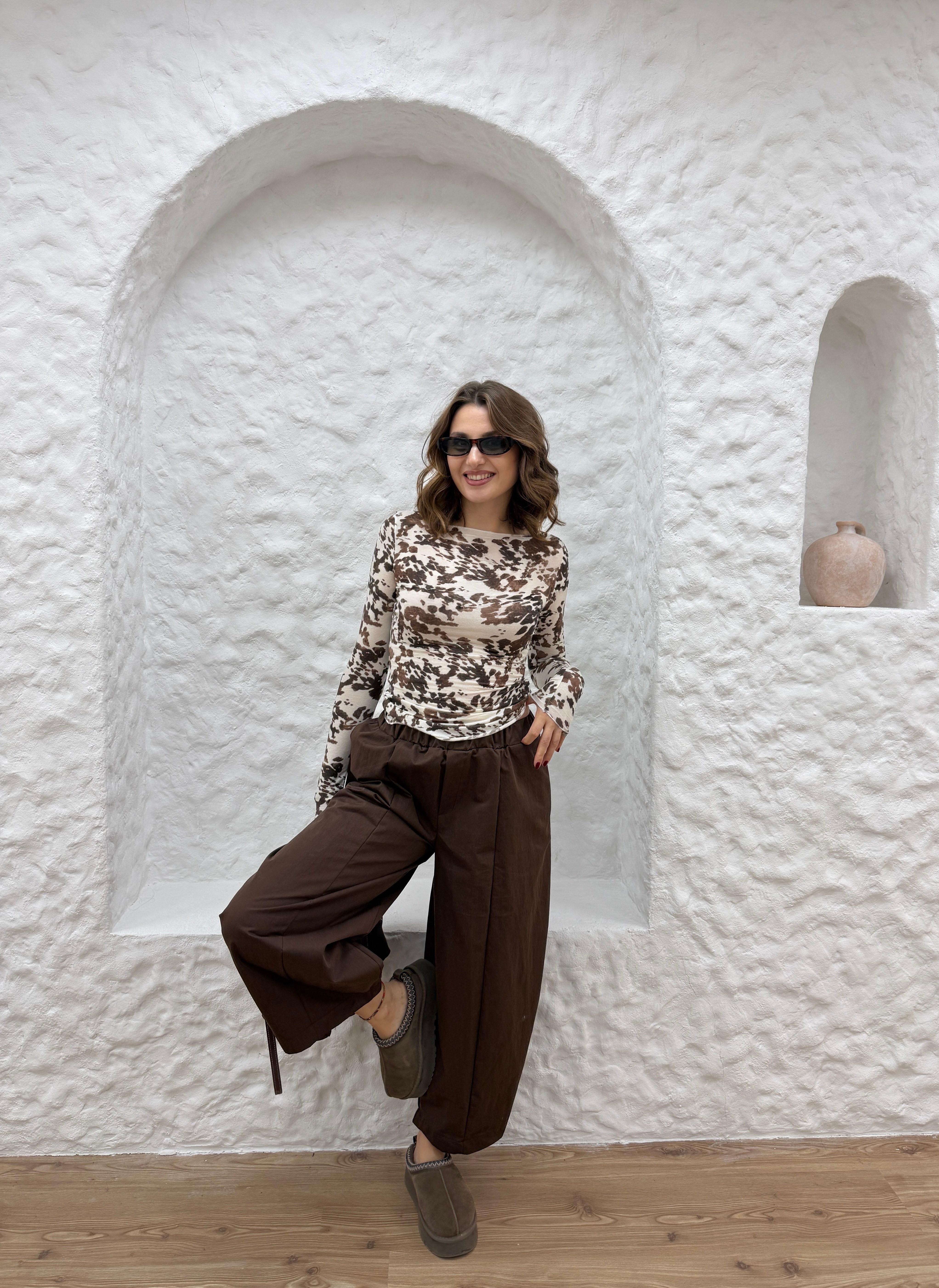 LASTİKLİ BARREL PANTOLON