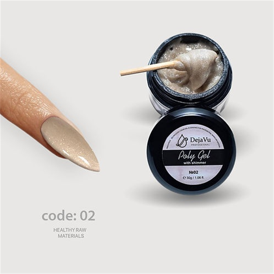 DejaVu Poly Gel With Shımmer  30Ml  - 02