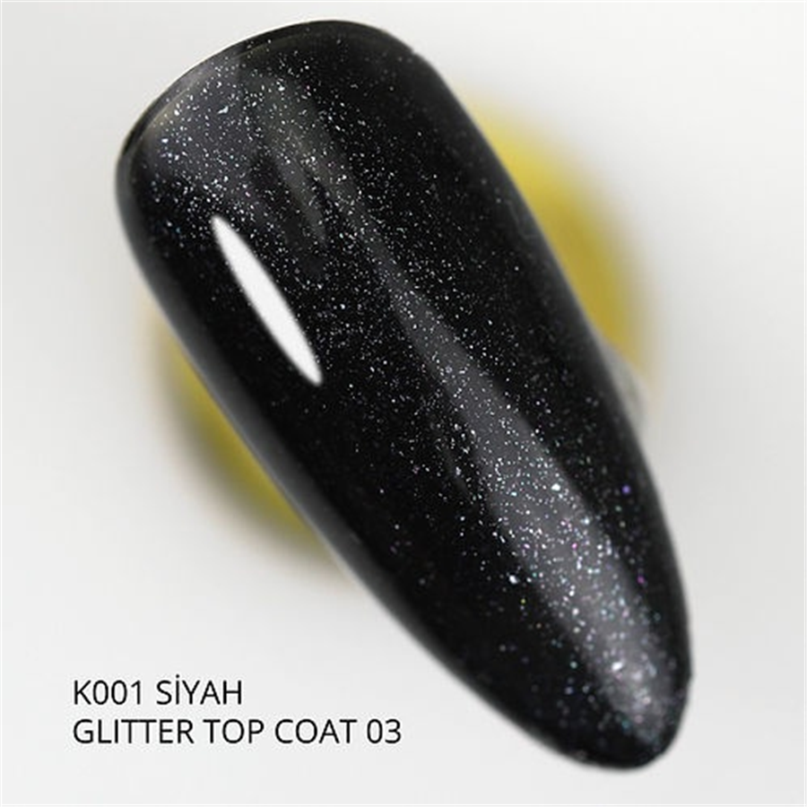 MOMO Kalıcı Oje İçin Glitter Top Coat 03, 14 ml