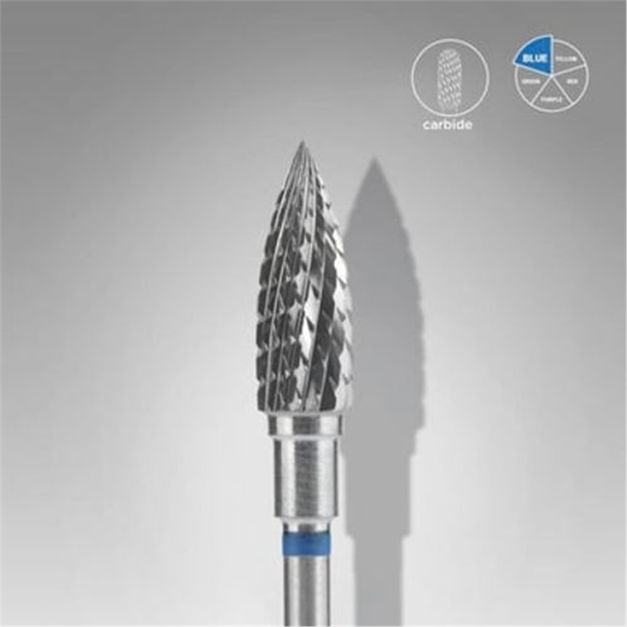 Sert Alaşım Alev Freze EXPERT, Mavi, Çap 5 mm / Çalışma Kısmı 13,5 mm