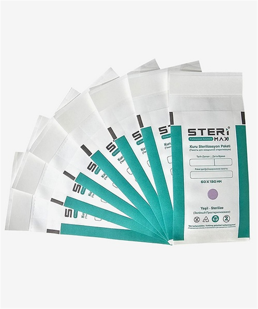 SterlMax Sterilizasyon Zarfı Frez için 60x130