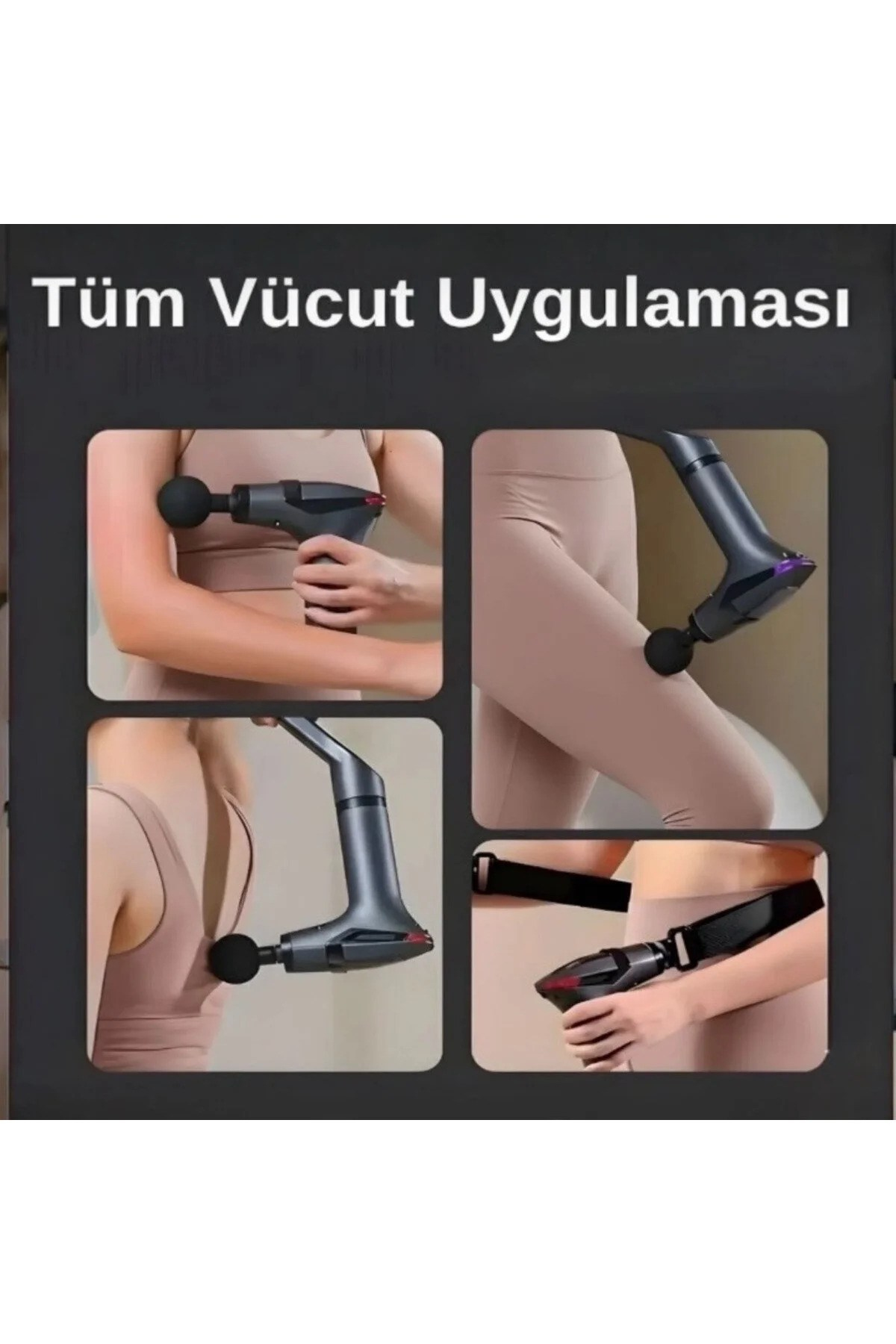 AUHMA AMG29 Masaj Tabancası – 5 Başlıklı, 12 Seviyeli, Fırçasız Motorlu, Type-C Şarjlı, RGB LED Ekranlı, Kablosuz Mini Elektrikli Masaj Aleti