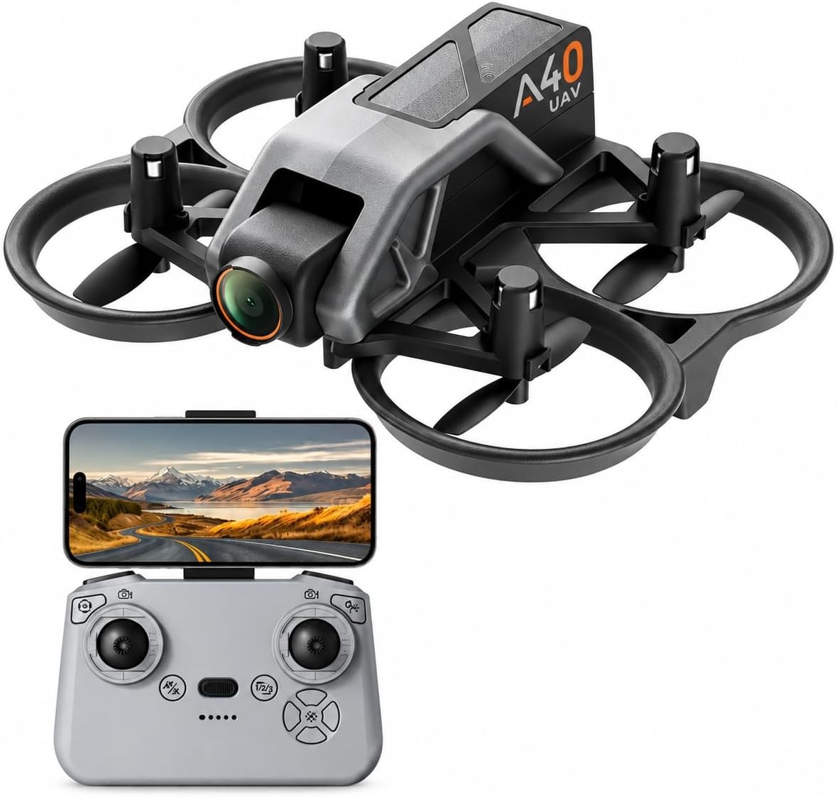 Blic A40 Mini Drone Çift Bataryalı Wi-Fi Kameralı 150m Menzilli Tek Tuşla Kalkış İniş 360° Takla