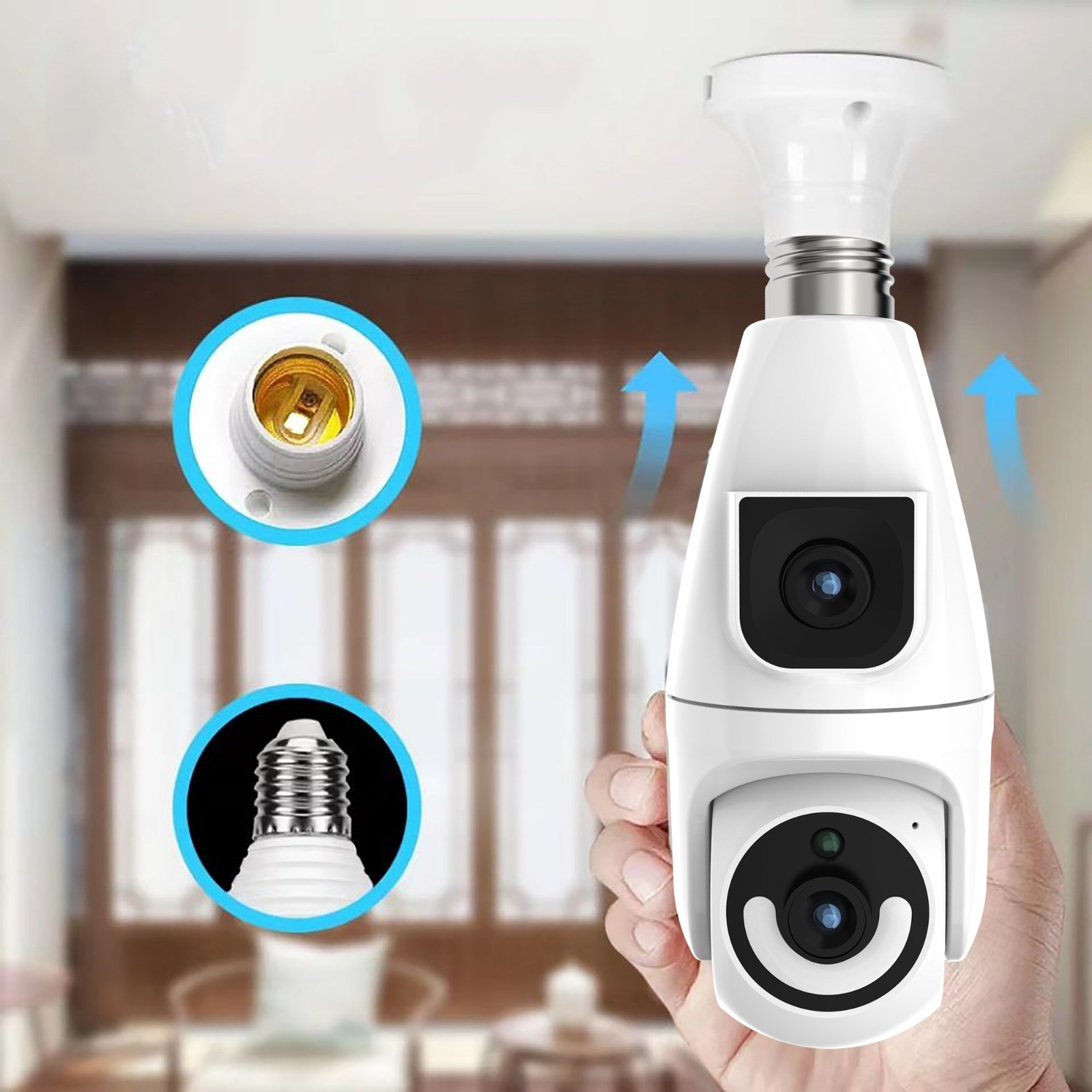 Blic PRO++ 2.4G Wifi Bağlantılı 1080p Çözünürlüklü 2+2 4mp Full HD Akıllı Ampul Kamera