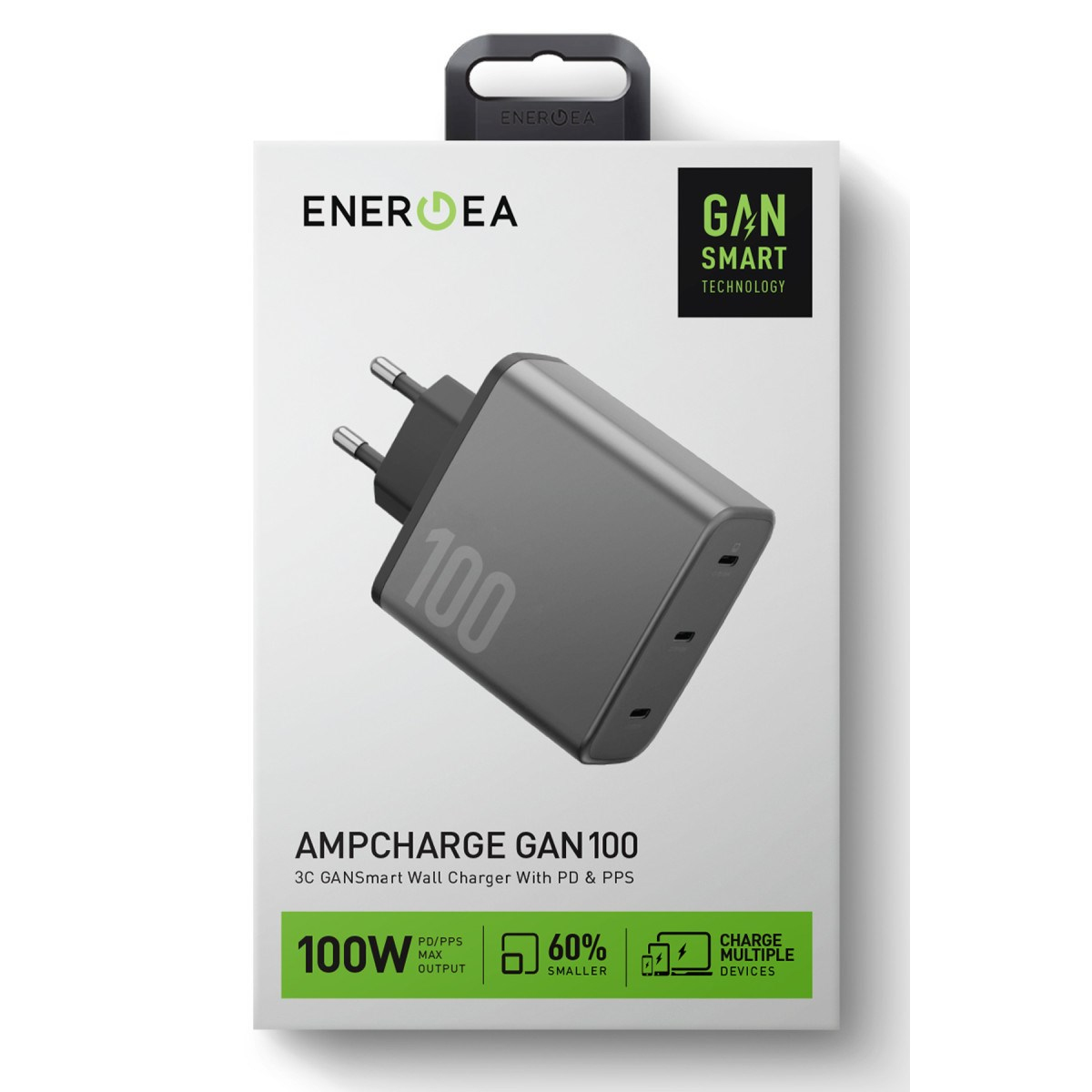 Energea AmpCharge GaN100 100W Hızlı Şarj Adaptörü