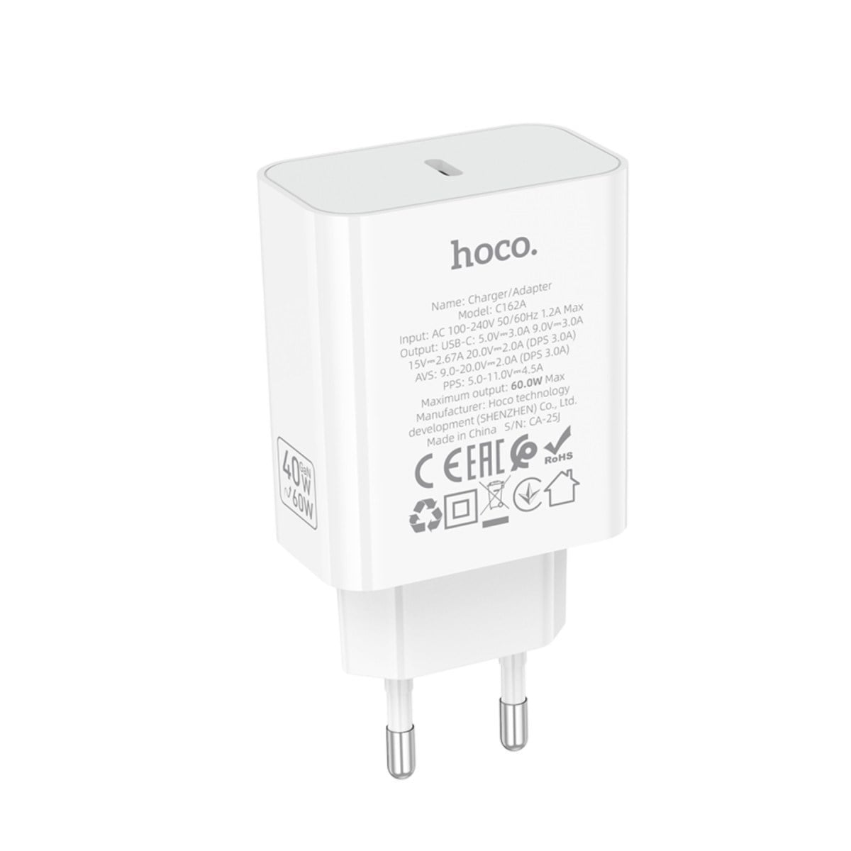 Hoco C162A 40W PD Type-C Şarj Adaptörü