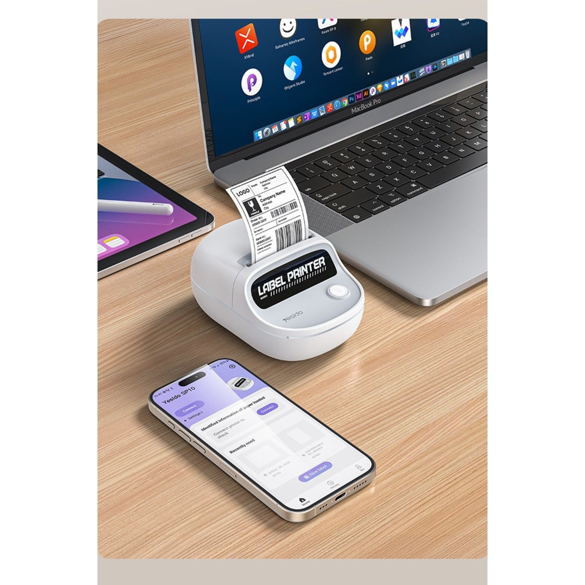 Yesido SP10 Bluetooth Termal Etiket Yazıcı