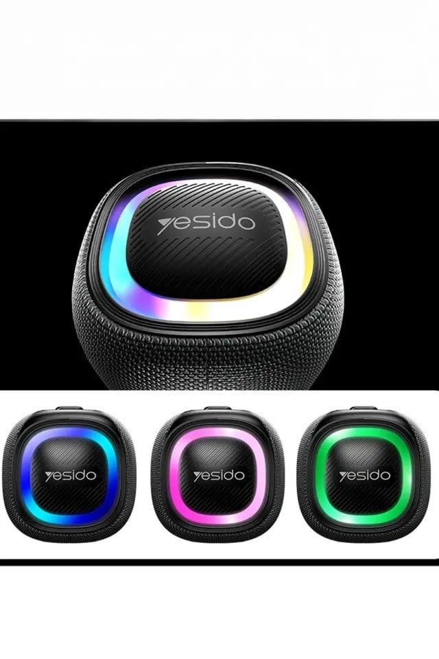 Yesido YSW21 2 Adet 40W ve 2 Adet 20W Dahili BT 5.0 RGB Kablosuz Hoparlör - Siyah