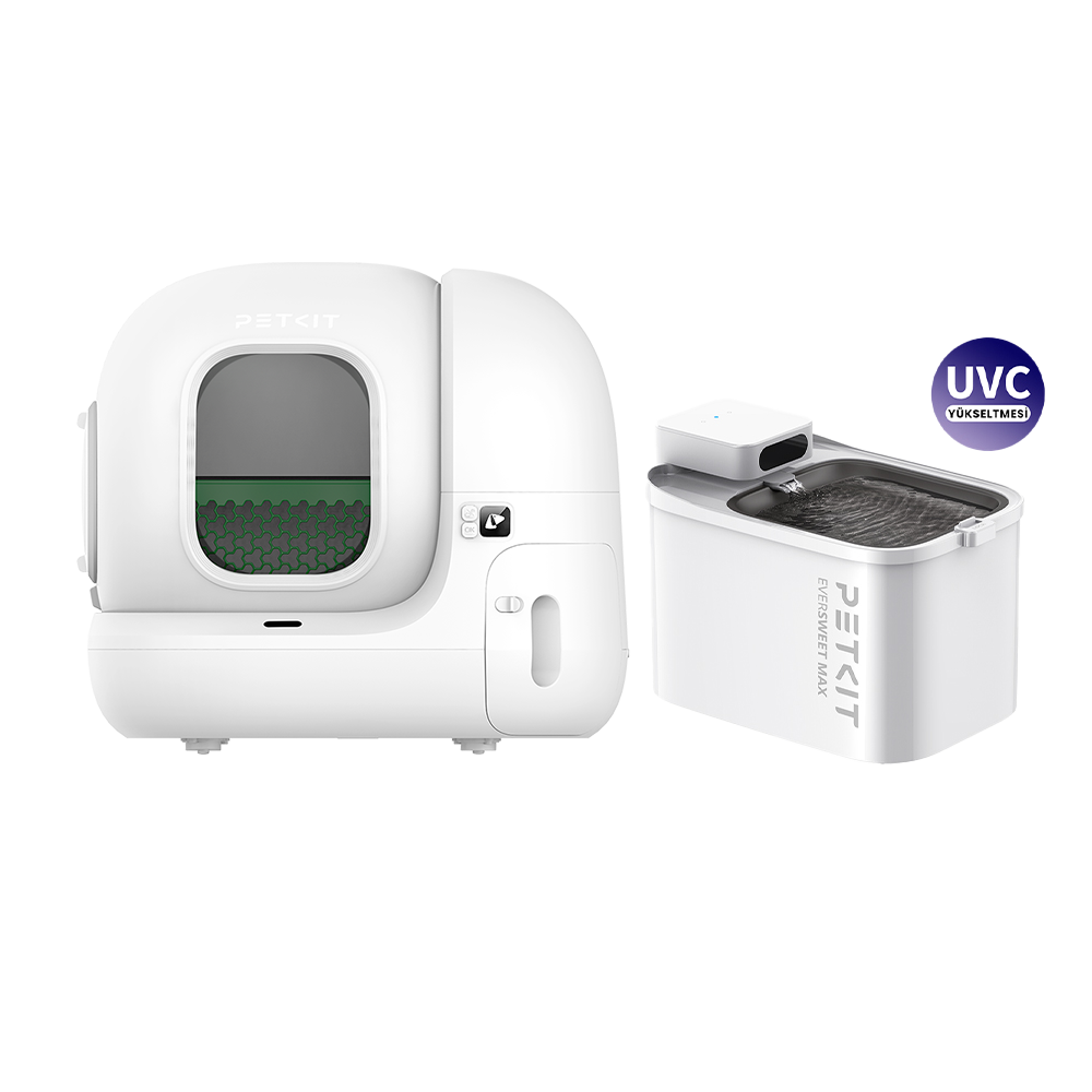 Petkit Pura Max 2 Akıllı Kedi Tuvaleti ve Eversweet Max (UVC) Su Pınarı Paketi