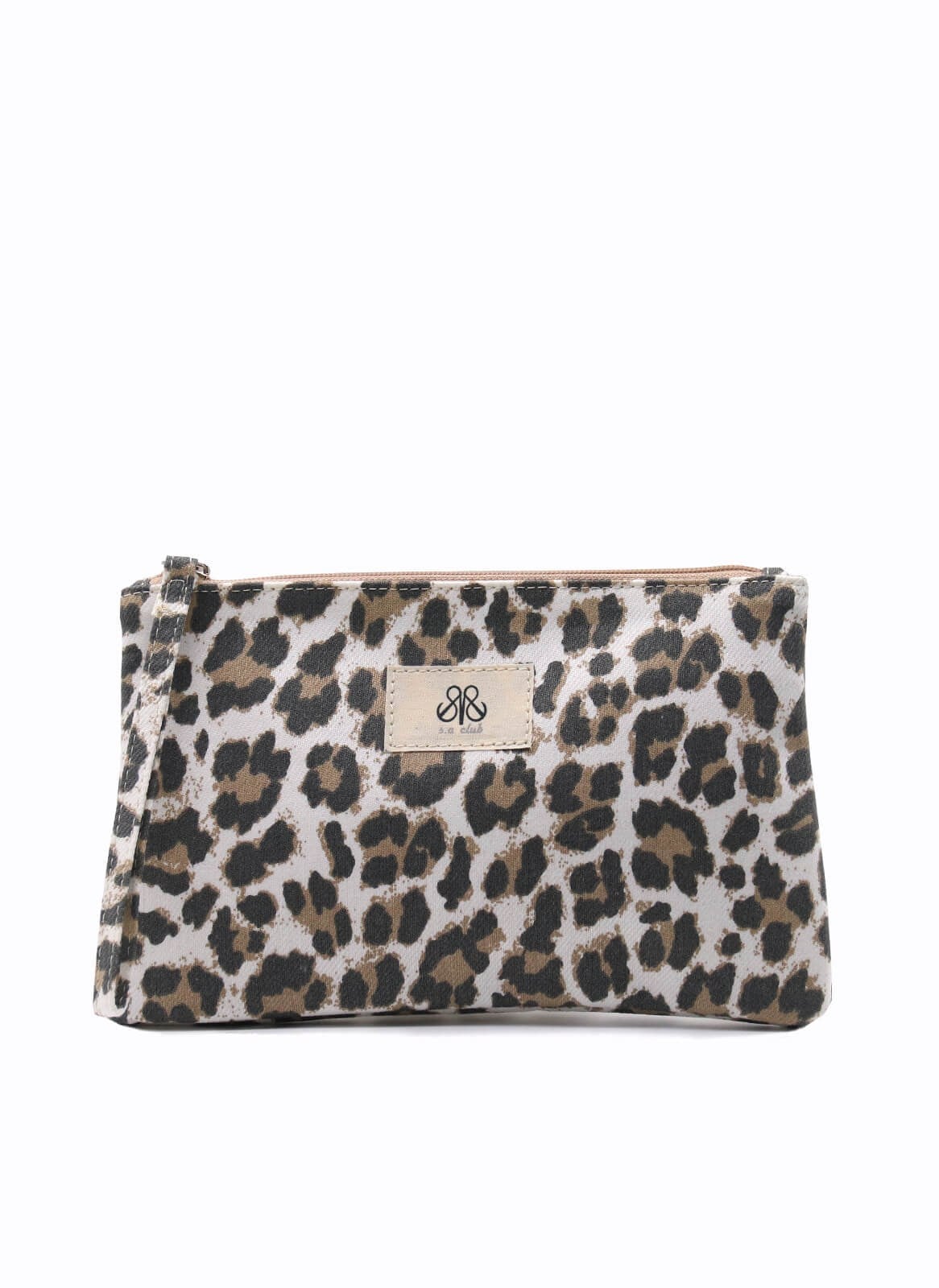 Clutch Çanta Beyaz Leopar