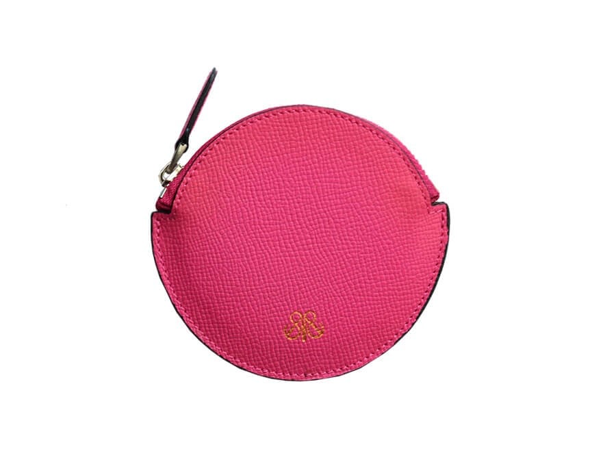 Deri Bozuk Para Cüzdanı Pembe Saffiano