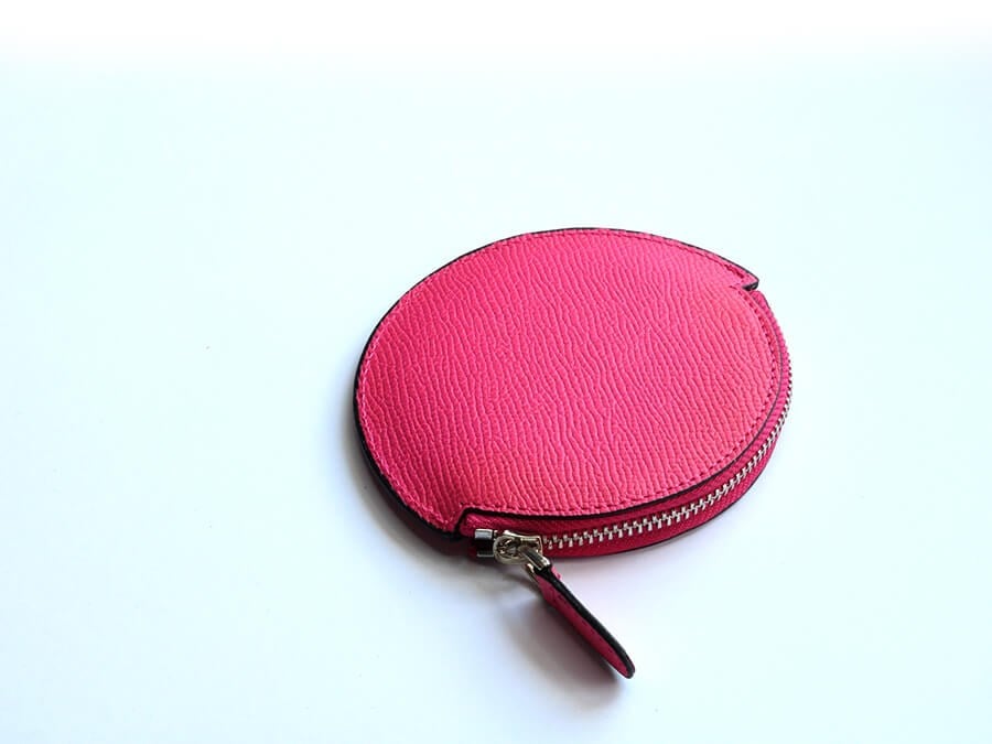 Deri Bozuk Para Cüzdanı Pembe Saffiano