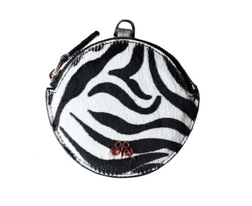 Deri Bozuk Para Cüzdanı Zebra Tüylü