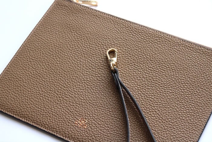 Deri Clutch Çanta El Saplı Vizon Togo