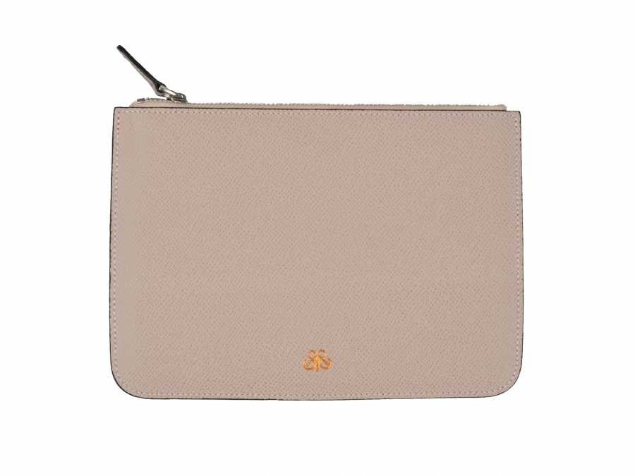 Deri Clutch Çanta Pudra Saffiano
