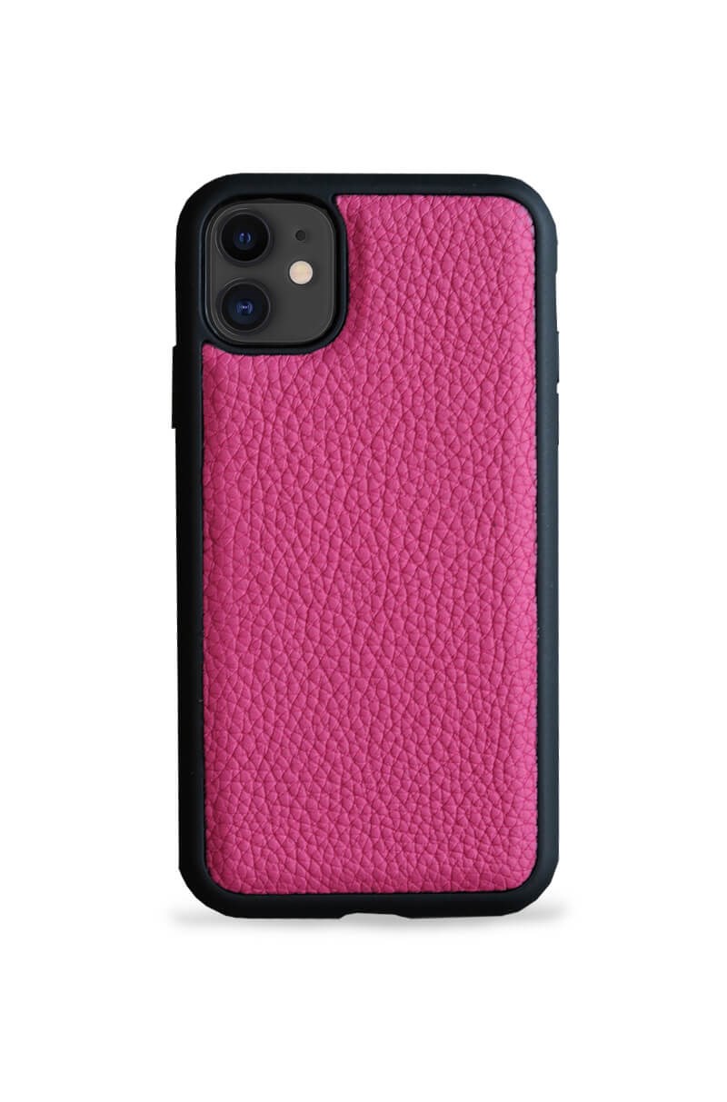 Deri iPhone Kılıf 11 Fuşya Togo