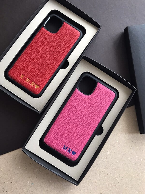 Deri iPhone Kılıf 11 Fuşya Togo