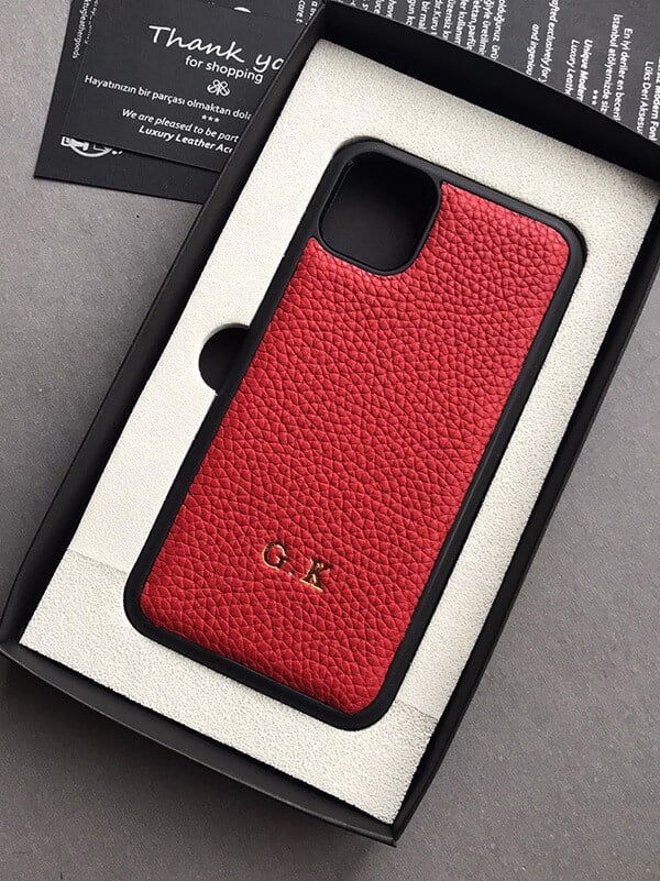 Deri iPhone Kılıf 11 Kırmızı Togo