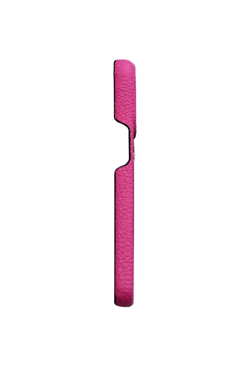 Deri iPhone Kılıf 11 Pro Max  Fuşya Togo