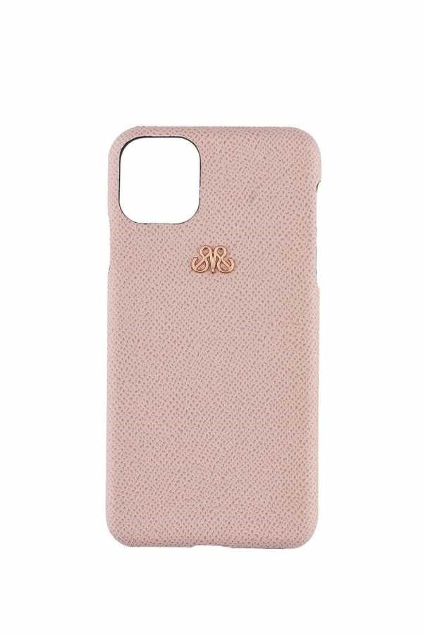 Deri iPhone Kılıf 11 Pro Pudra Saffiano