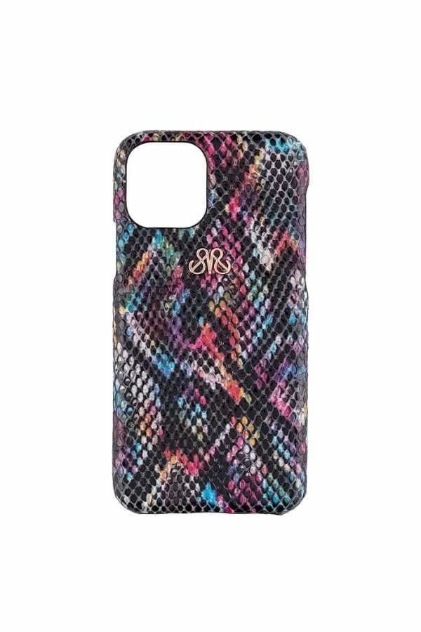 Deri iPhone Kılıf 11 Pro Renkli Yılan