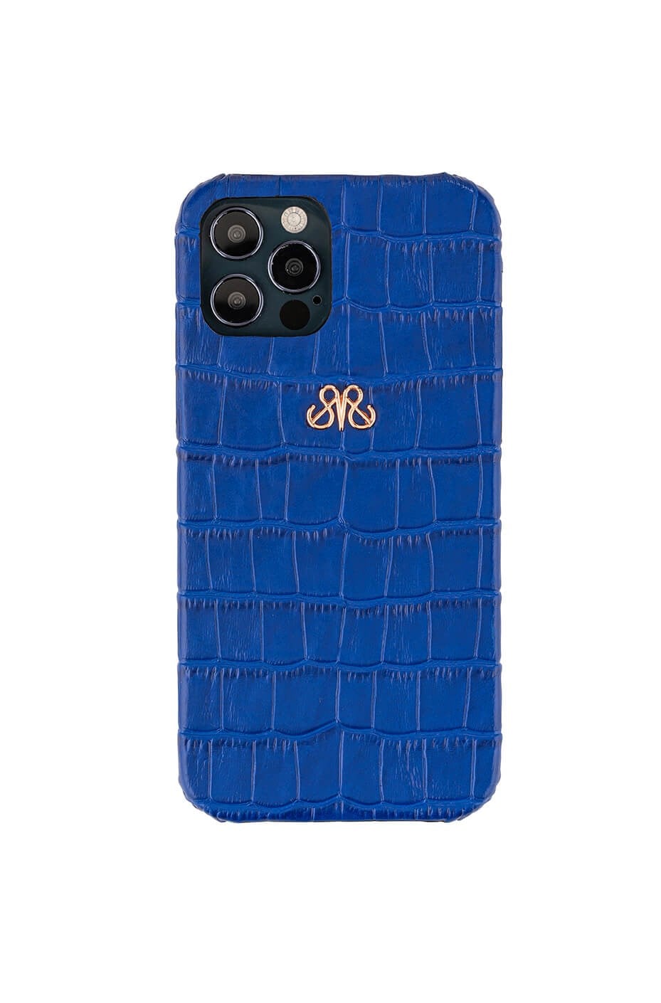 Deri iPhone Kılıf 11 Pro Saks Mavi Croco