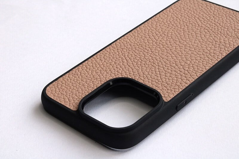 Deri iPhone Kılıf 12-12 Pro Pudra Togo
