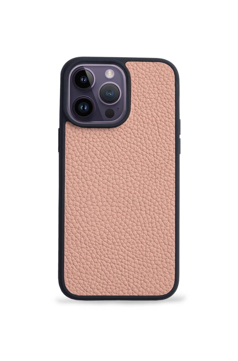 Deri iPhone Kılıf 12-12 Pro Pudra Togo