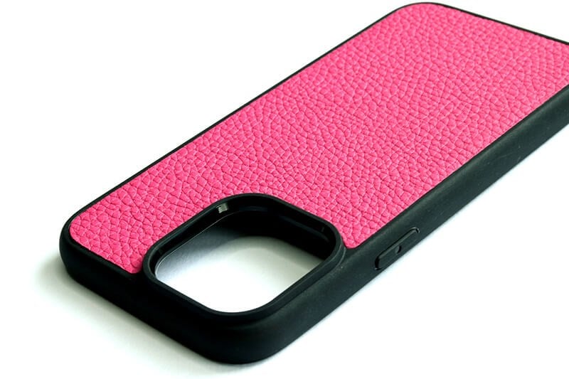 Deri iPhone Kılıf 12 Pro Max Fuşya Togo
