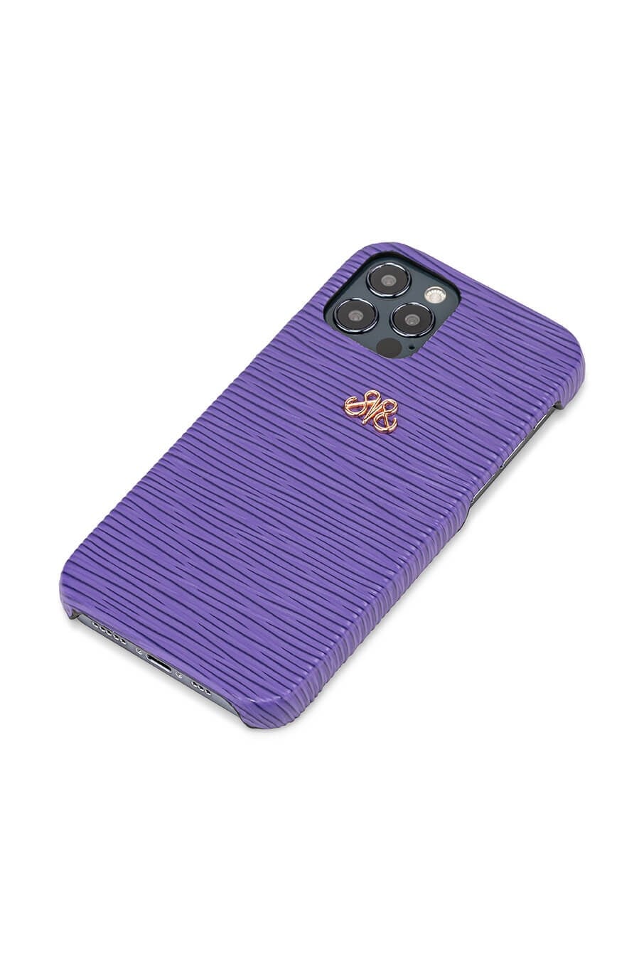 Deri iPhone Kılıf 12 Pro Max Mor Epi Full Deri
