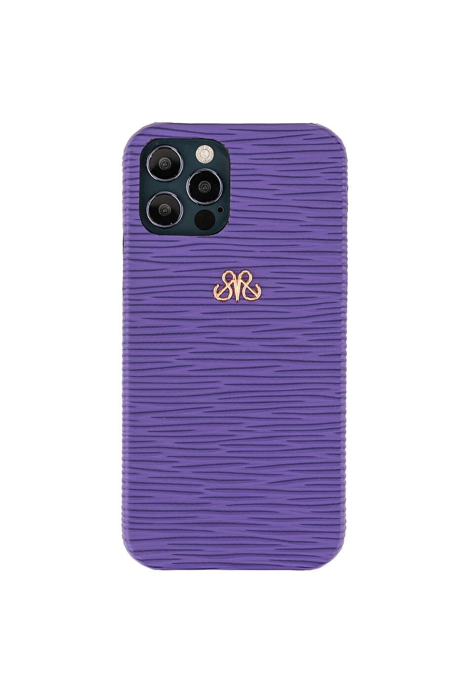 Deri iPhone Kılıf 12 Pro Max Mor Epi Full Deri