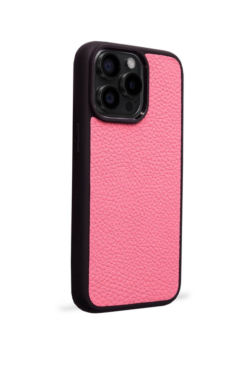 Deri iPhone Kılıf 12 Pro Max Pembe Togo