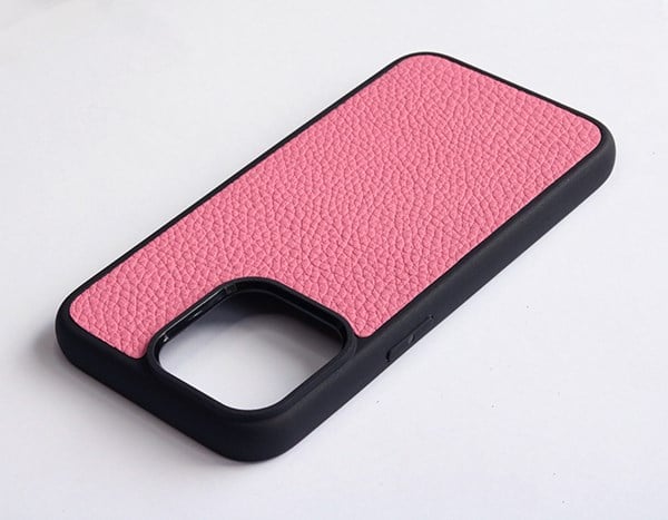 Deri iPhone Kılıf 12 Pro Max Pembe Togo