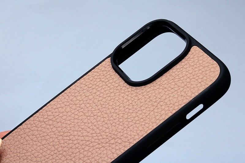 Deri iPhone Kılıf 12 Pro Max Pudra Togo