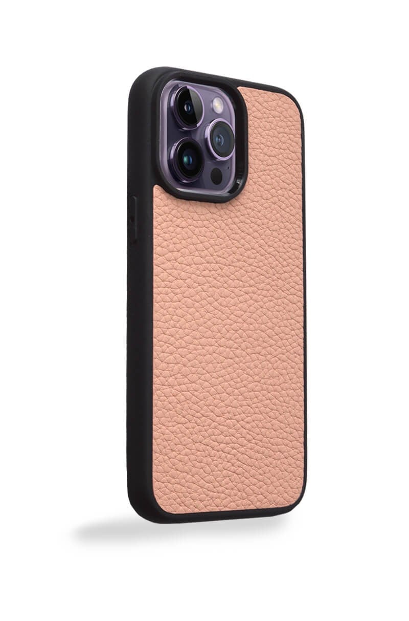 Deri iPhone Kılıf 12 Pro Max Pudra Togo
