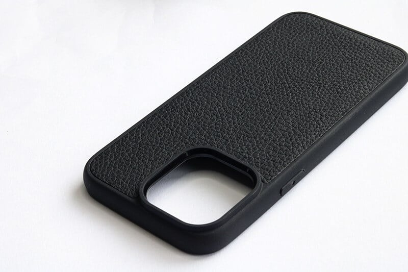 Deri iPhone Kılıf 12 Pro Max Siyah Togo