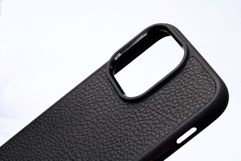Deri iPhone Kılıf 12 Pro Max Siyah Togo