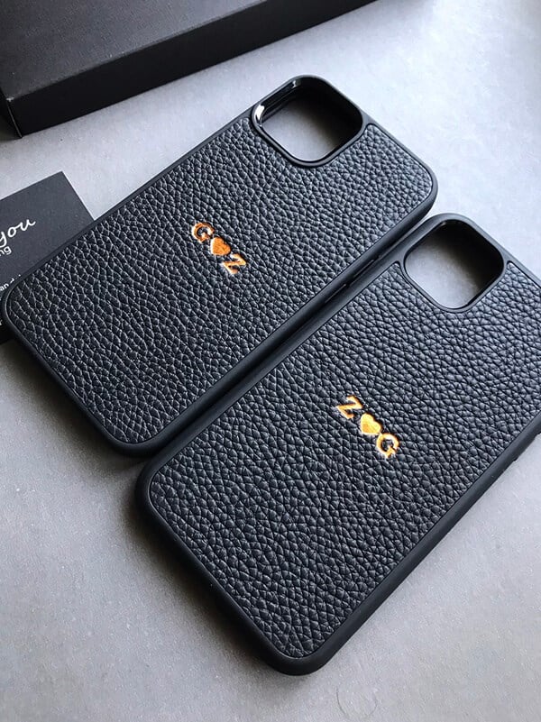 Deri iPhone Kılıf 12 Pro Max Siyah Togo