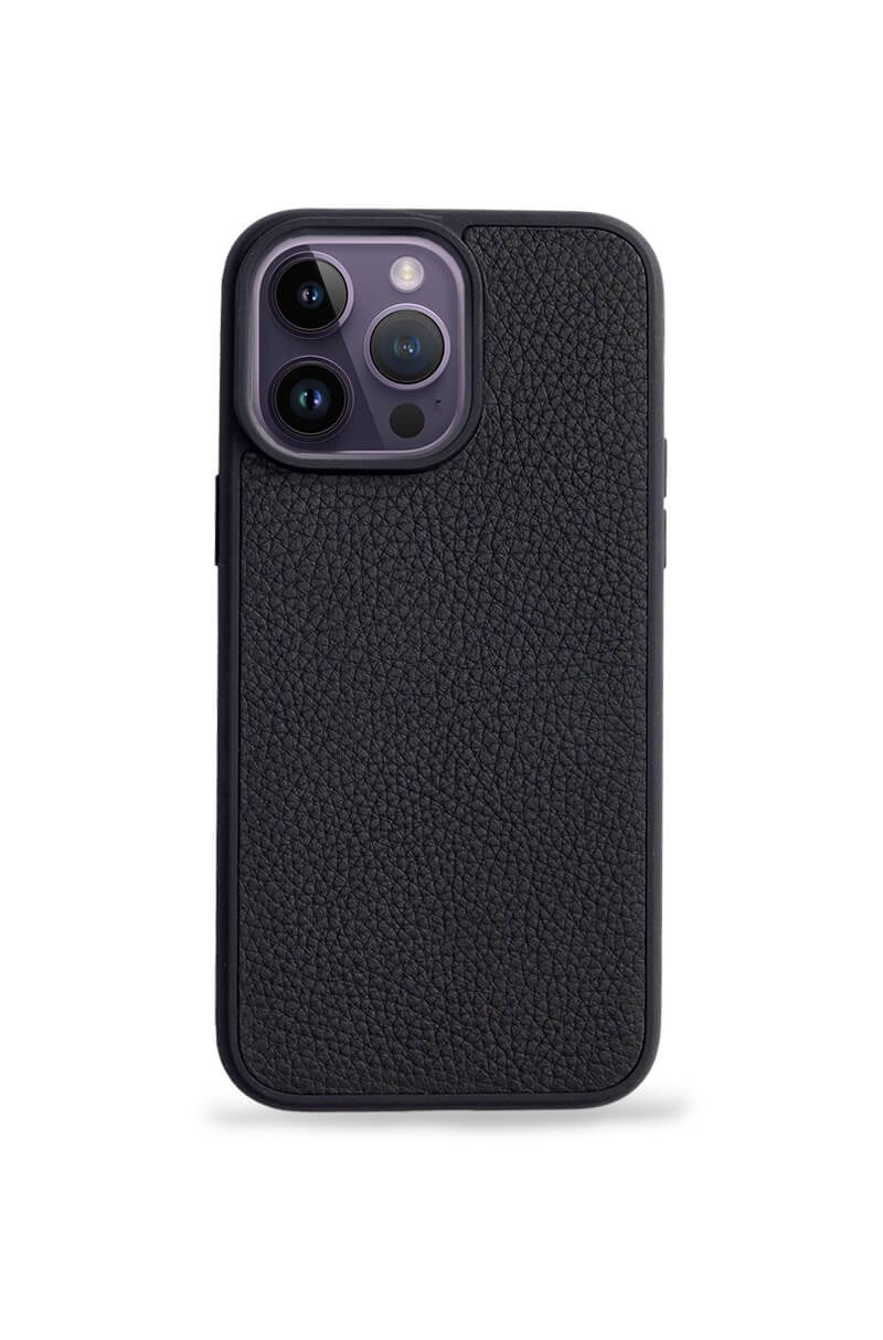 Deri iPhone Kılıf 12 Pro Max Siyah Togo
