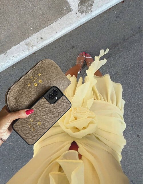 Deri iPhone Kılıf 12 Pro Max Vizon Togo