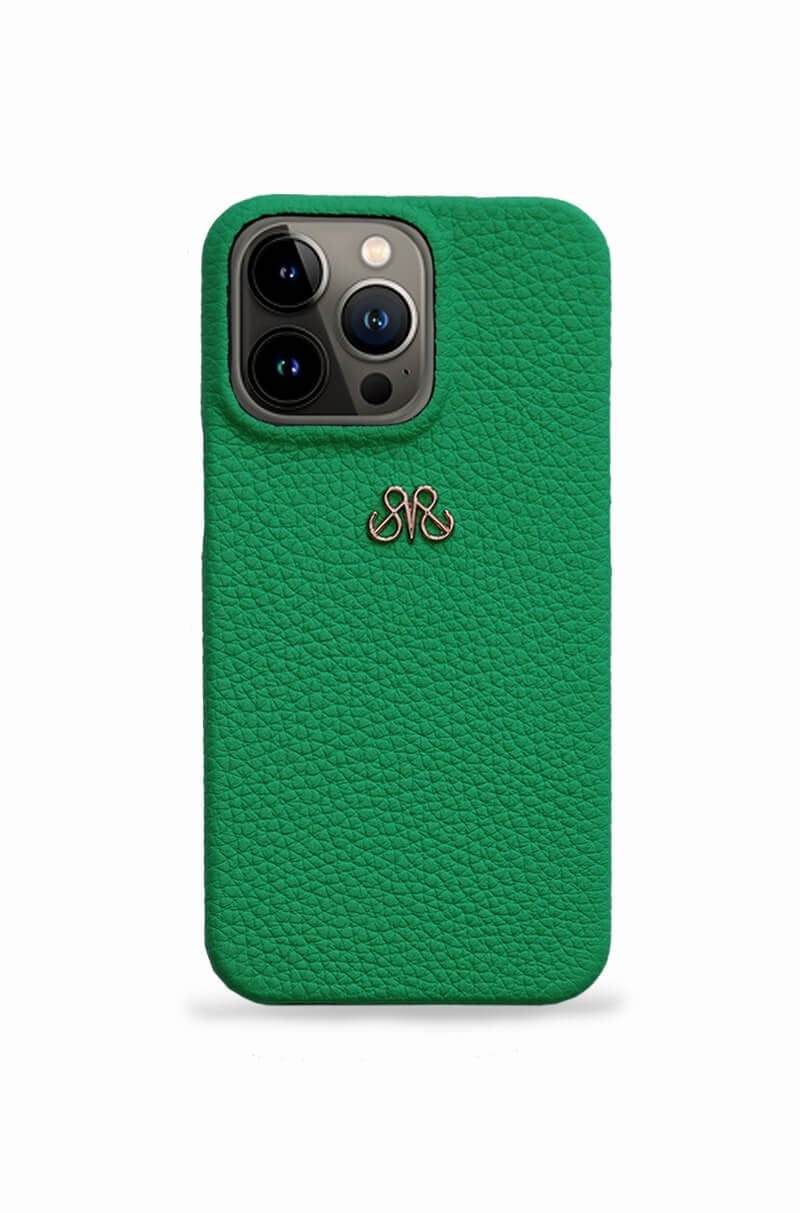 Deri iPhone Kılıf 12 Pro Max Yeşil Togo Full Deri