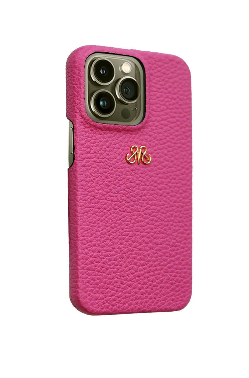 Deri iPhone Kılıf 13 Mini Fuşya Togo
