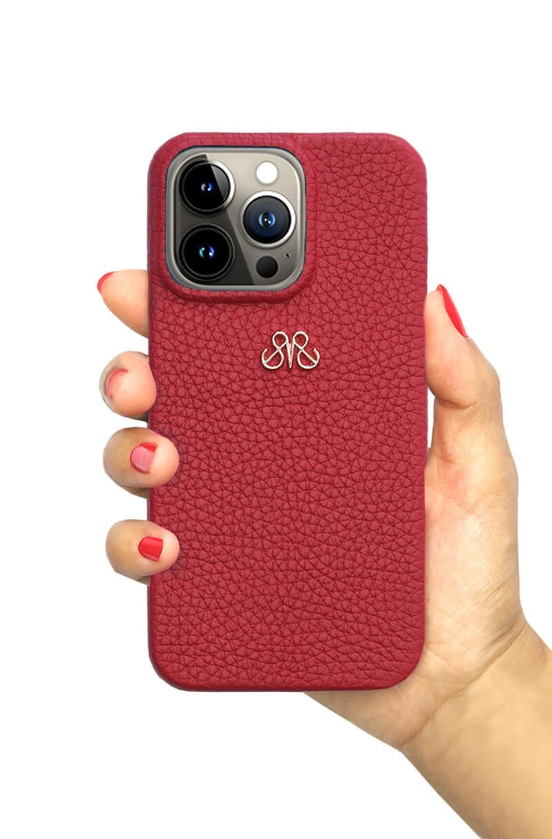 Deri iPhone Kılıf 13 Mini Kırmızı Togo