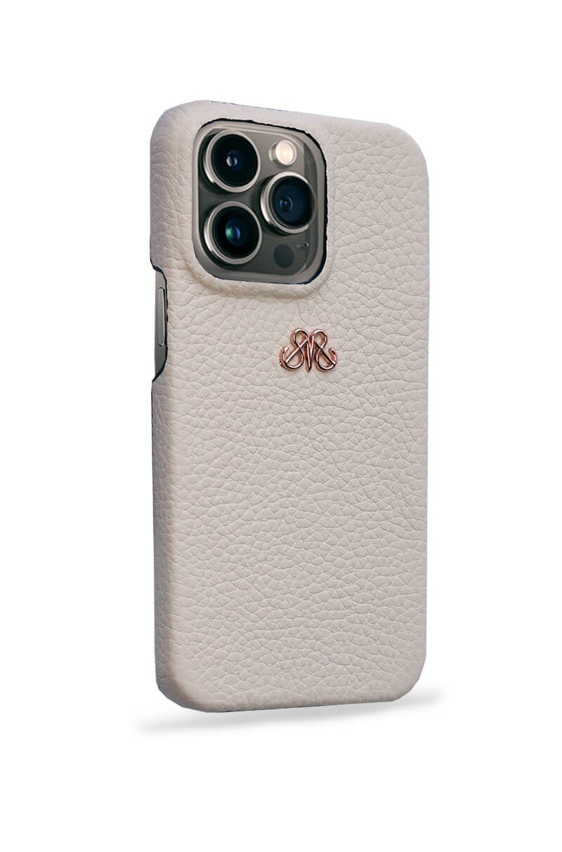 Deri iPhone Kılıf 13 Mini Krem Togo