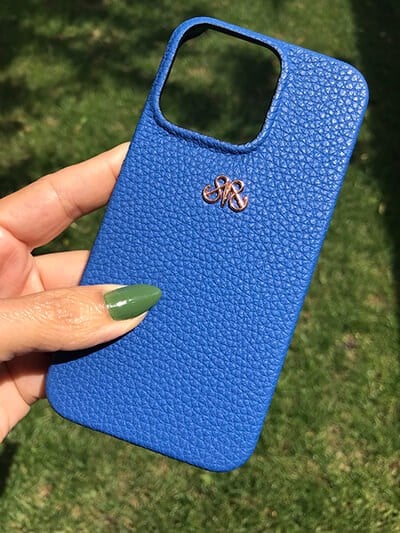 Deri iPhone Kılıf 13 Mini Mavi Togo