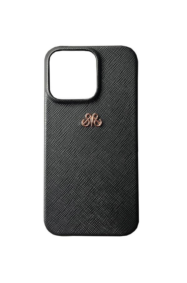 Deri iPhone Kılıf 13 Mini Siyah Saffiano