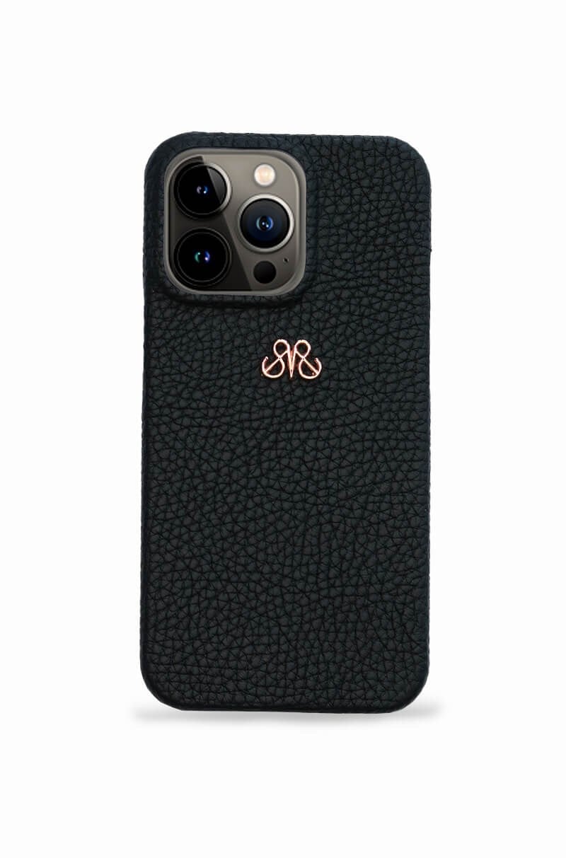 Deri iPhone Kılıf 13 Mini Siyah Togo