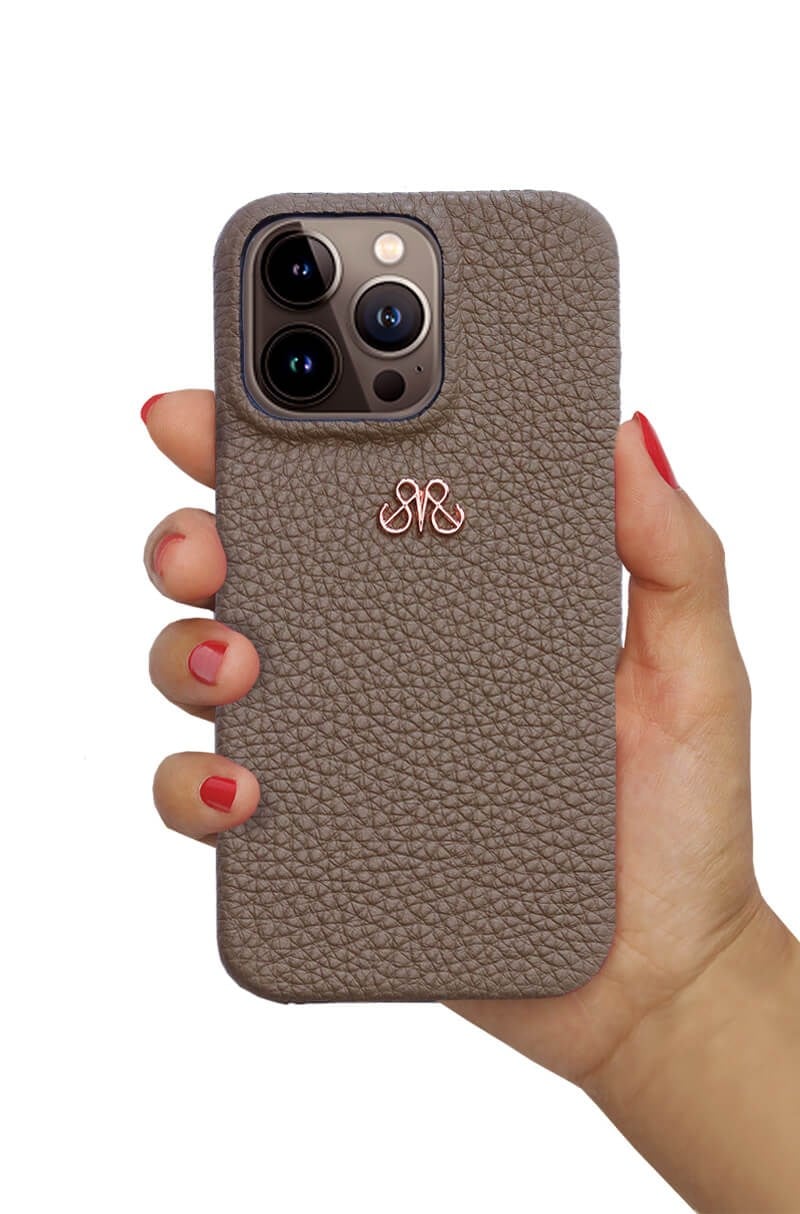 Deri iPhone Kılıf 13 Mini Vizon Togo