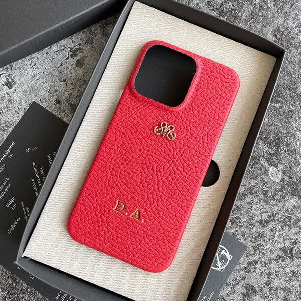 Deri iPhone Kılıf 13 Pro Kırmızı Togo Full Deri