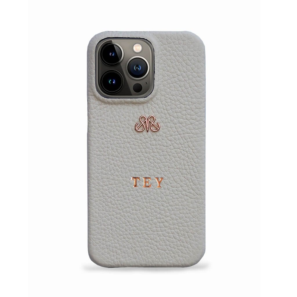 Deri iPhone Kılıf 13 Pro Krem Togo Full Deri